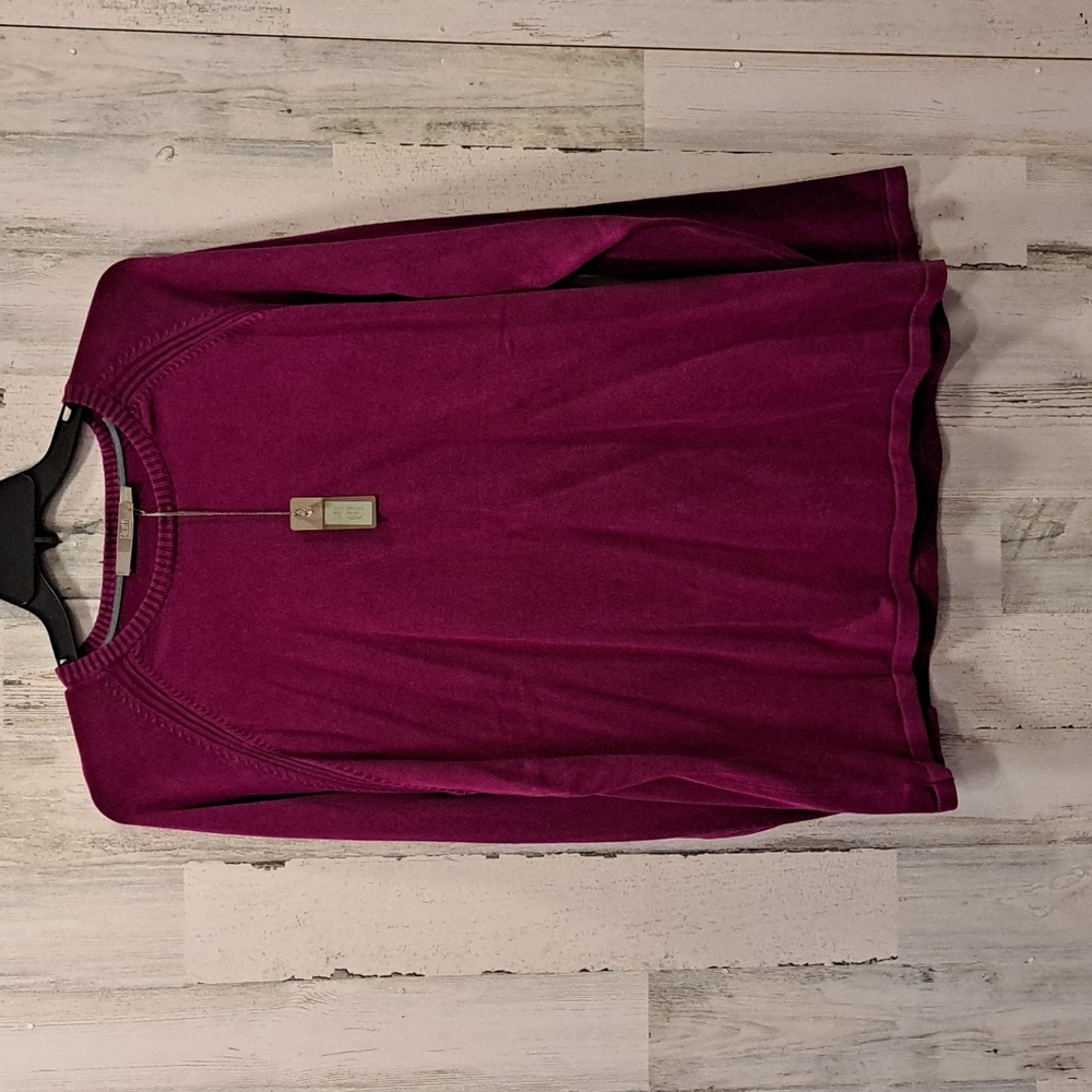 Raffi Men's Long Sleeve Crewneck Sweater - Deep Berry Size XXL 56 NWT NEW